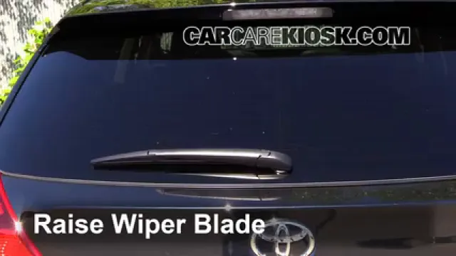 2014 Toyota Venza LE 3.5L V6 Escobillas de limpiaparabrisas trasero Cambiar escobillas de limpiaparabrisas